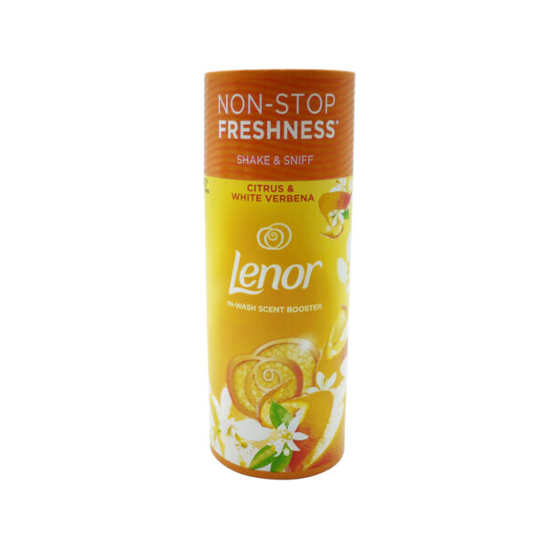 Lenor Beads In Wash Scent Booster Citrus & White Verbena, Fabric Softener, Non-Stop Freshness, 176g