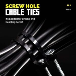 Creative Reusable Nylon Cable Ties with Screw Hole Mount Self Locking Loop Wrap