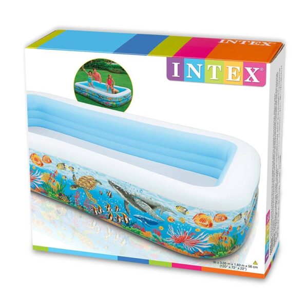 INTEX Swim Center Tropical Reef Family pool (120" L x 72" W 22" H) 58485 - Image 2