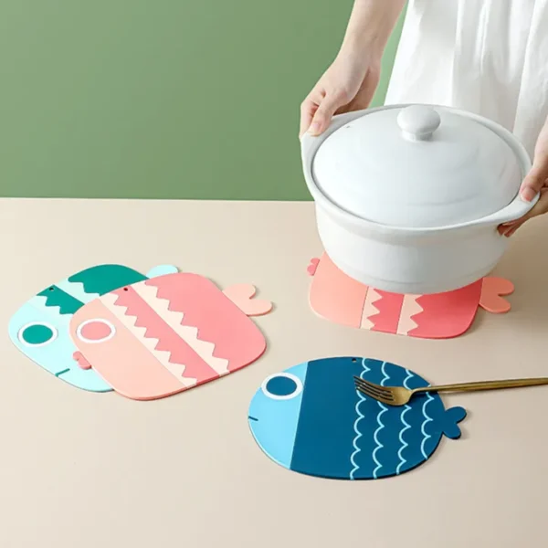 Fish Shaped Drink Coaster, Table Mat Waterproof, Dish Cup Pad, Pot Holder. - Image 5
