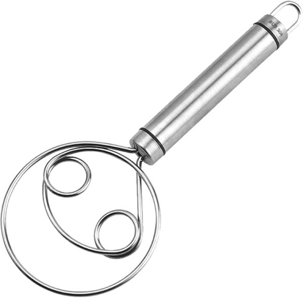 Lustar Stainless Steel Whisk Flour Coil Stirrer Egg-Beater Stick Kitchen Baking Tool Handle Dough Agitator Whisk Gadget - Image 5