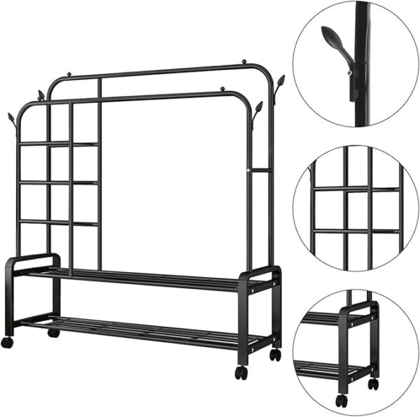 Double Pole Hanger Big Size Cloth Stand, BZ : YP168 - Image 4