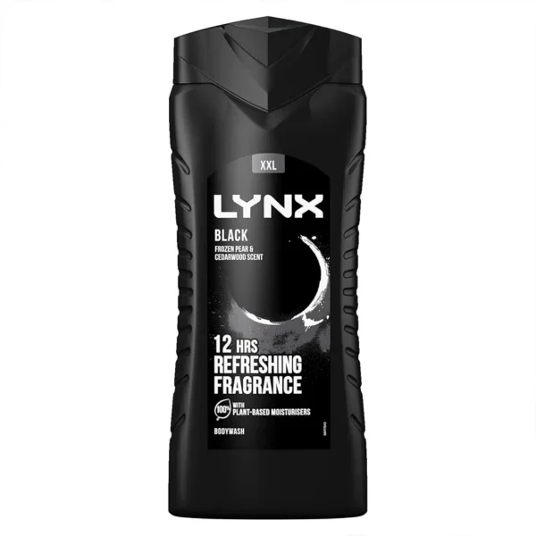 Lynx Black Body Wash, Shower Gel For Men, 225 ml.