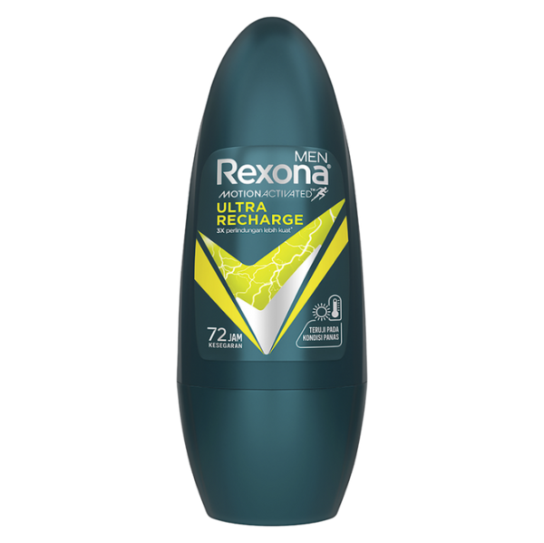 Rexona Men Ultra Recharge, Antiperspirant Deodorant Roll-On With Motion Activated Technology 45 ml.