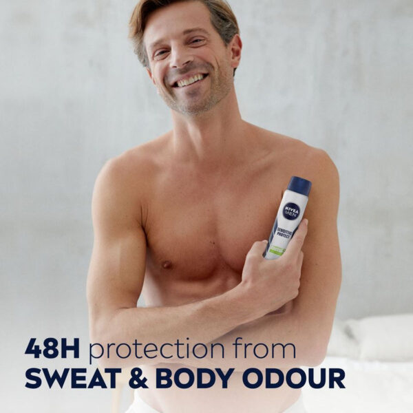 Nivea Men Sensitive Protect Body Spray, Quick Dry Deodorant Spray 150 ml. - Image 4