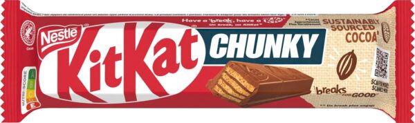 Kitkat Nestlé Kitkat Chunky Classic Chocolate Bars, Crispy Bars with Milk Chocolate and Crispy Waffle, Pack of 24 (24 x 40 g) - Image 3