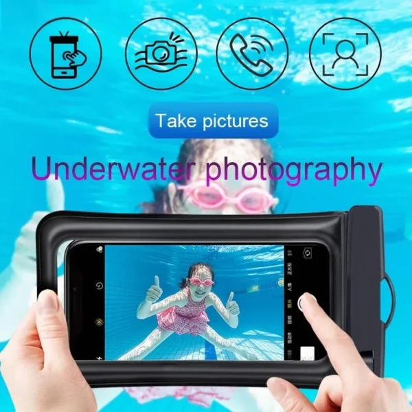 Universal UnderWater Waterproof Case, Waterproof Phone Pouch Compatible for all mobile: - Image 3