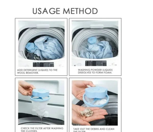 Reusable Washing Machine Lint Catcher Washing Machine Lint Mesh Bag Hair Filter Net Pouch - Image 5