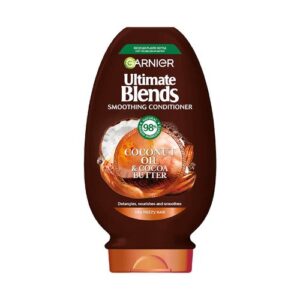 Garnier Ultimate Blends Coconut Oil & Cocoa Butter Conditioner for Frizzy Hair, 400 ml.