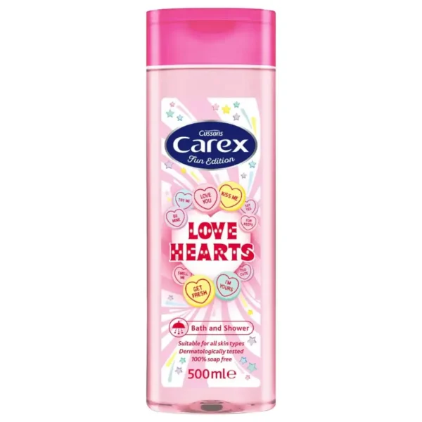 Carex Fun Edition Love Hearts Bath & Shower Gel, For All Skin Types, 500 ml.