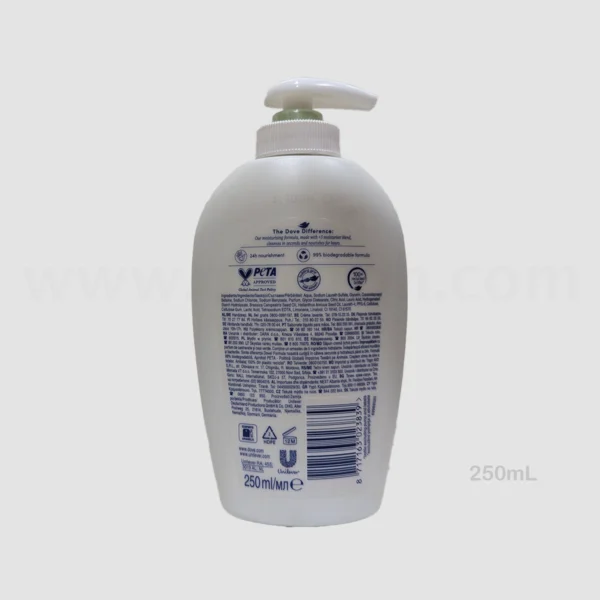 Dove Moisturising Hand Wash Refreshing Care, Gentle Cleansing with Deep Hydration, Cucumber & Green Tea Scent, 250 ml. - Image 3