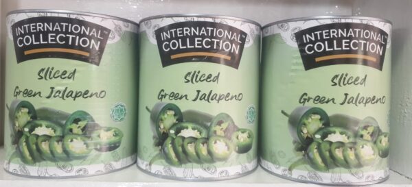 International Collection Green Slices Jalapeno Peppers, Fresh And Spicy, 3 Kg.