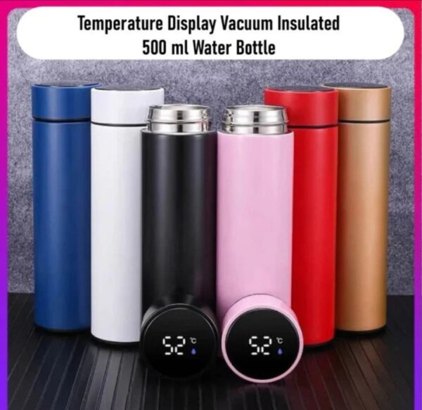 Insulated Temperature Water Bottle with LED Display, Stainless Steel Vacuum Flask, Thermos Tea Infuser Bottle, Water Bottle 500 ml. - Image 3