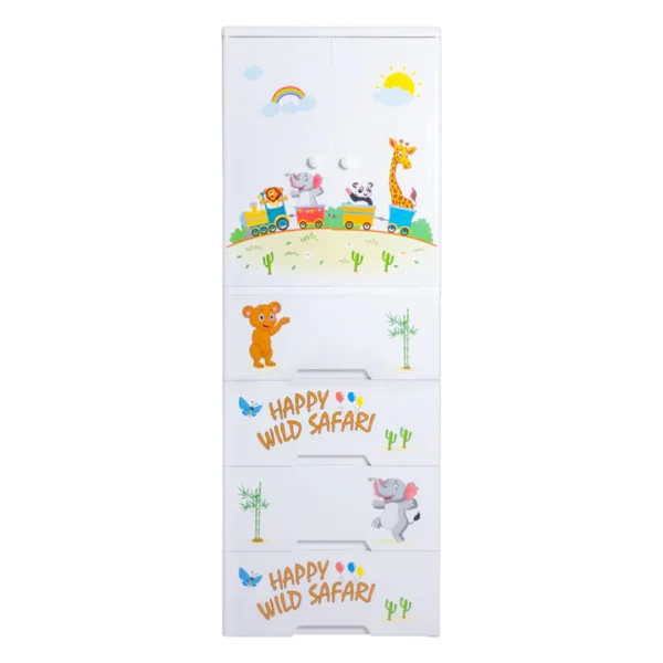 Safari Theme 7 Layer Wardrobe, BZ-4022 - Image 6