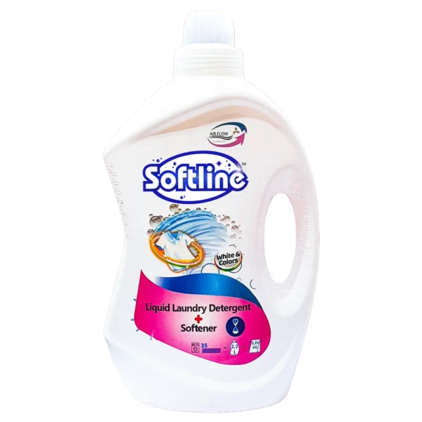 Softline Soften Liquid Laundry Detergent with Softener, For White And Colored Clothes, 2200 ml.