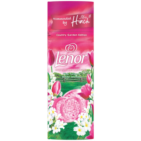 Lenor Beads In Wash Scent Booster Pink Tulip & white Jasmine, Fabric Softener, Non-Stop Freshness, 176g