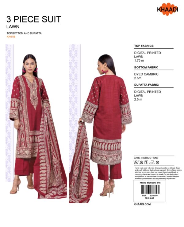 KHAADI UNSTITCHED LAWN 3 PC SUIT VOL 17 BY BRAND LOVER BARABAR NEW COLLECTION 2025 - Image 6