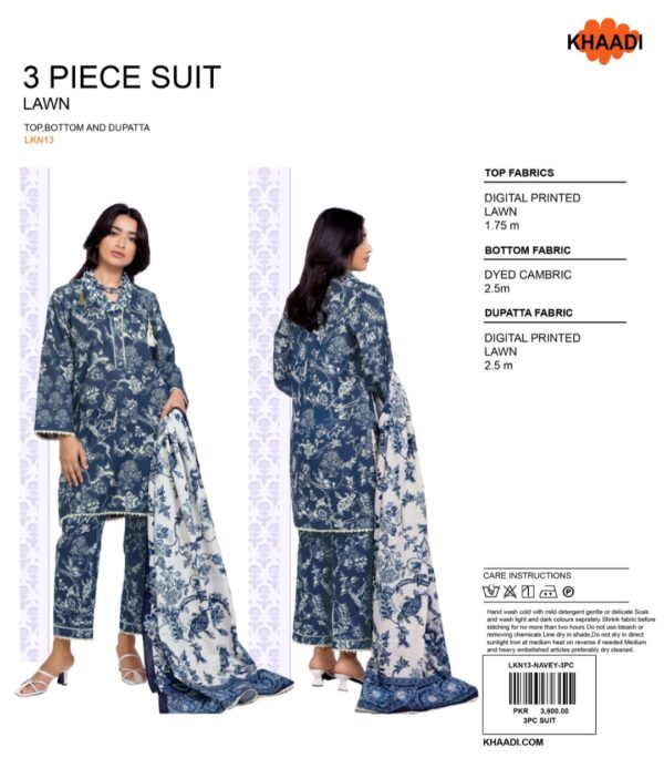KHAADI UNSTITCHED LAWN 3 PC SUIT VOL 17 BY BRAND LOVER BARABAR NEW COLLECTION 2025 - Image 10