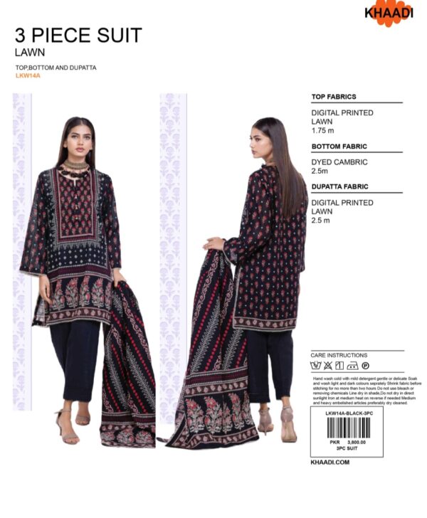 KHAADI UNSTITCHED LAWN 3 PC SUIT VOL 17 BY BRAND LOVER BARABAR NEW COLLECTION 2025 - Image 12