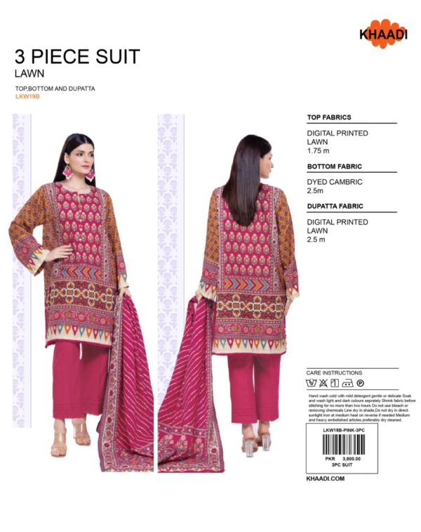 KHAADI UNSTITCHED LAWN 3 PC SUIT VOL 17 BY BRAND LOVER BARABAR NEW COLLECTION 2025 - Image 11