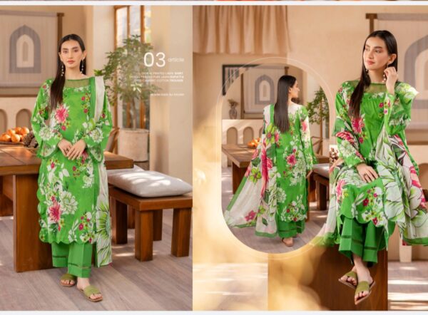 SYLA BY GULJEE UNSTITCHED LAWN 3PC SUIT VOL 01-6172 BY BRAND LOVER NEW COLLECTION 2025 - Image 4