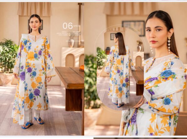 SYLA BY GULJEE UNSTITCHED LAWN 3PC SUIT VOL 01-6172 BY BRAND LOVER NEW COLLECTION 2025 - Image 7