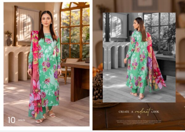SYLA BY GULJEE UNSTITCHED LAWN 3PC SUIT VOL 01-6172 BY BRAND LOVER NEW COLLECTION 2025 - Image 11