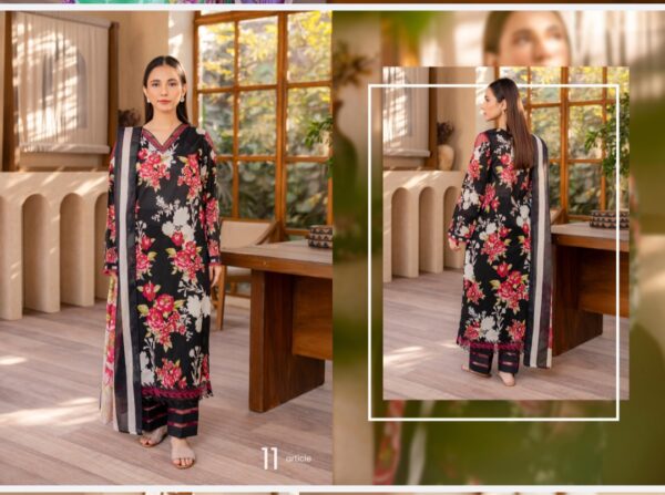 SYLA BY GULJEE UNSTITCHED LAWN 3PC SUIT VOL 01-6172 BY BRAND LOVER NEW COLLECTION 2025 - Image 12