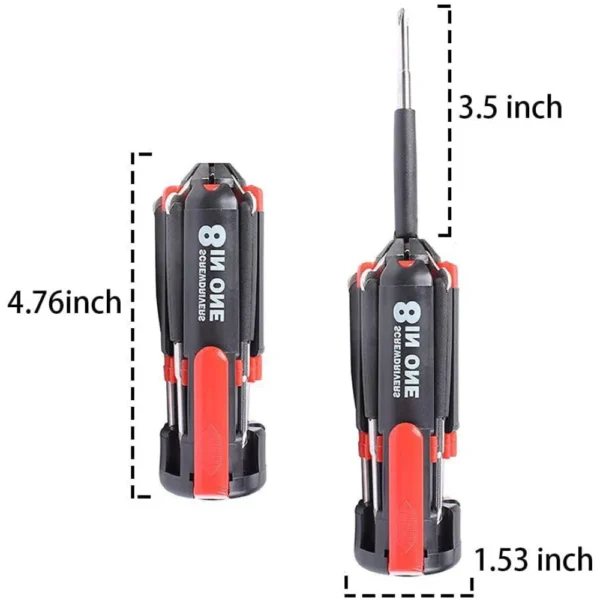 8-in-1 Portable Screwdriver Set with Torch, Integrated Flashlight - Image 5