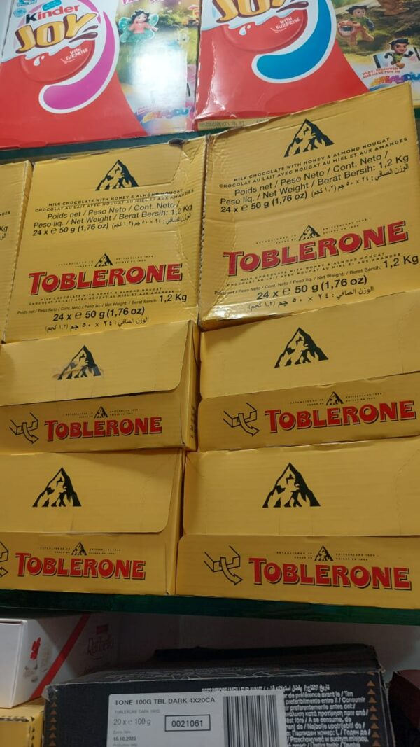 Original Toblerone Dark Chocolate Swiss Dark Chocolate With Honey & Almond Nougat Format Of Swiss Mountains(24*50G) - Image 4
