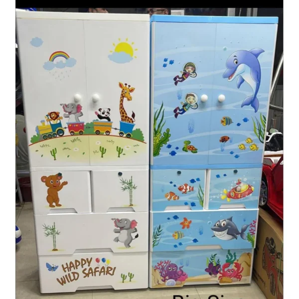 Safari Theme 6 Layer Wardrobe, BZ-2222 - Image 4