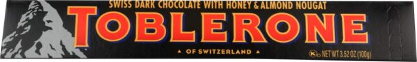 Original Toblerone Dark Chocolate Swiss Dark Chocolate With Honey & Almond Nougat Format Of Swiss Mountains(20*100G) - Image 2