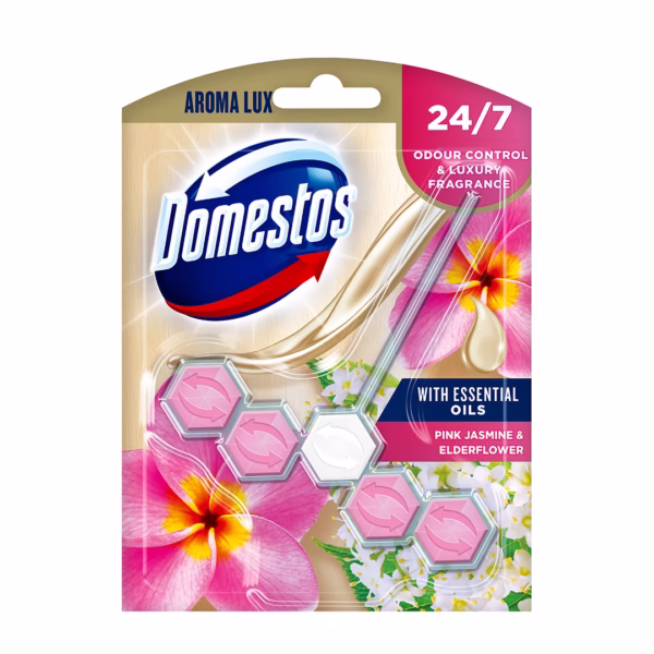 Domestos Aroma Lux Pink Jasmine And Elderflower, Toilet Block 55 g.