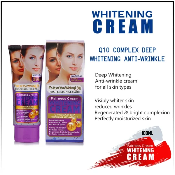 Fruit of the Wokali Whitening Cream Natural Fairness Q10 Complex Whitening 100ML - Image 2