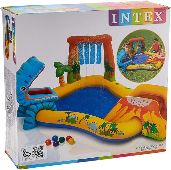 INTEX Dinosaur Play Center Swim Pool 8ft 2in X 6ft 3in X 3ft 7in (57444)