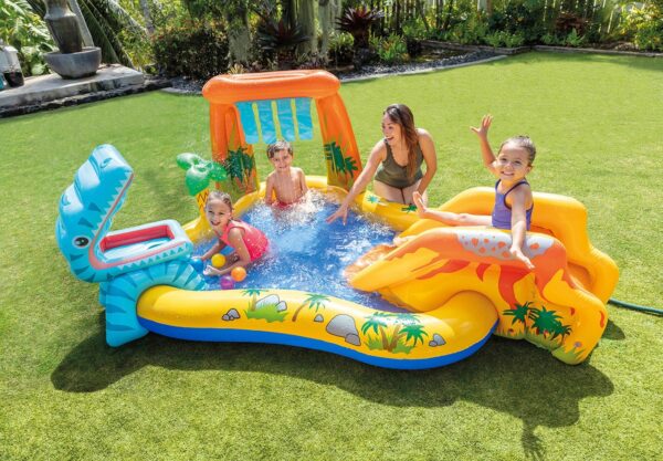INTEX Dinosaur Play Center Swim Pool 8ft 2in X 6ft 3in X 3ft 7in (57444) - Image 6