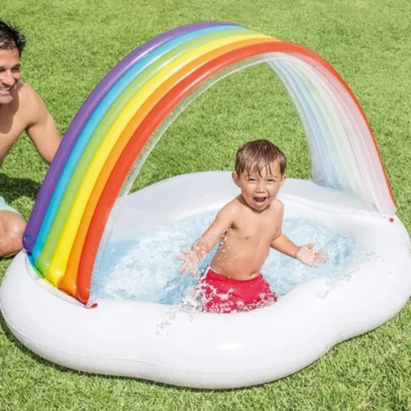 INTEX Rainbow Cloud Baby Pool ( 56" x 47" x 33" ) 57141 - Image 2