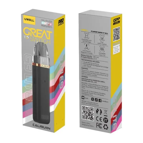 Uwell Caliburn G3 Lite Pod System 25 Watts (1200 mAh) - Image 4