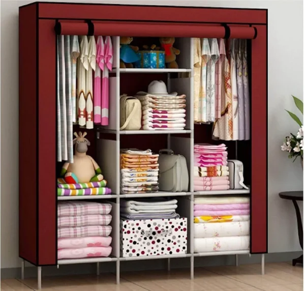 MJ Storage Wardrobe Household Fabric Folding Cloth Ward Storage Assembly King Size ,BZ:88160