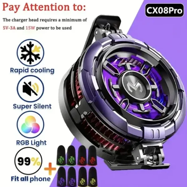 Mobile Radiator magnetic Cooling Fan, Mobile Phone Game Cooler. - Image 6