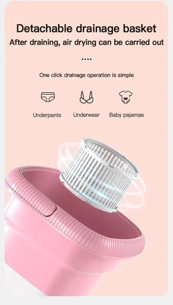 Mini Washing Machine with Dryer for Kids Clothes - Image 2