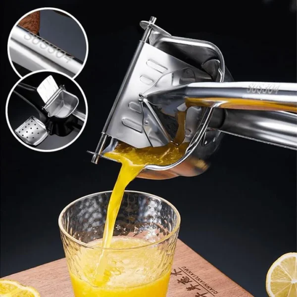 Stainless Steel Manual Hand Press Juicer Squeezer Household Fruit Juicer Extractor - Image 6