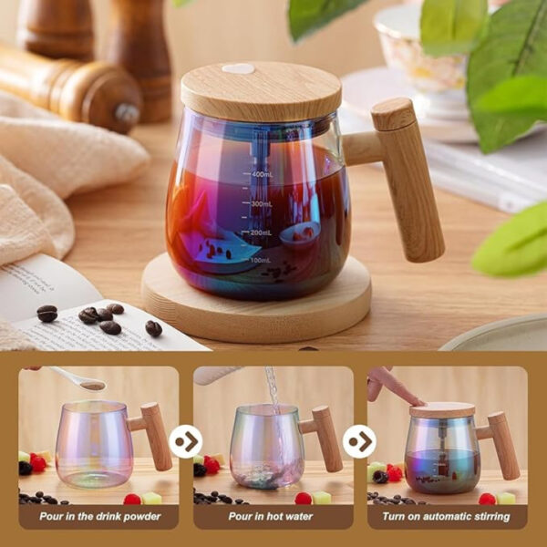Self Stirring Mug 400ml, Electric Auto Mixing Cup - Image 3