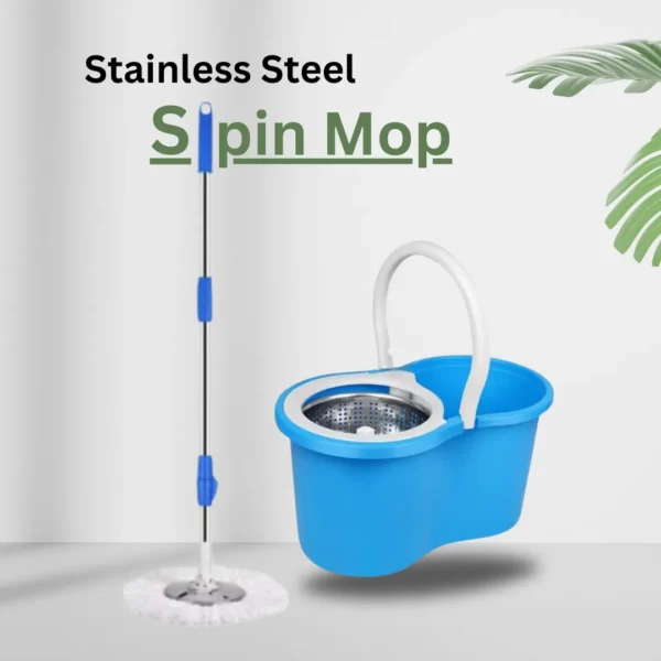 Mini Spin Mop 360 and Bucket System, Detachable Spinning Basket and Easy Wring