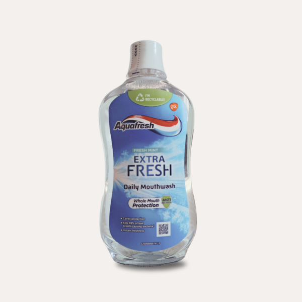 Aquafresh Extra Fresh Daily Mouthwash, Fresh And Minty, 500 ml.