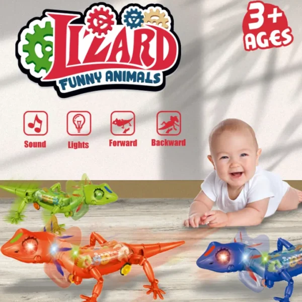 Electronic Pets Lizard Walking Electronic Animal, Baby Crawling Friend, With Sounds and Lights Toy For Children. - Image 6