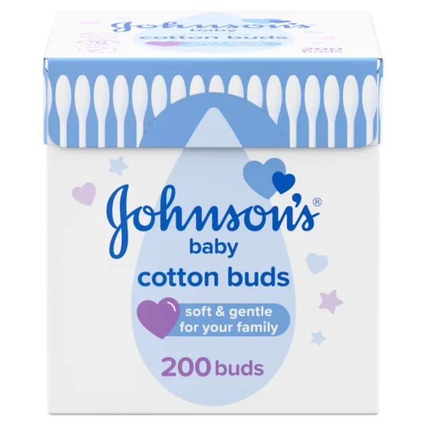 Johnson's Baby Cotton Buds, Soft And Gentle For Your Family, 200 Pack.