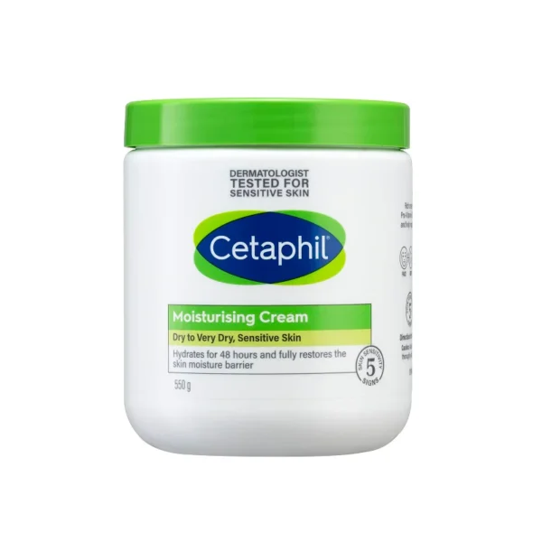 Cetaphil Moisturizing Cream Very Dry To Dry, Sensitive Skin 550g