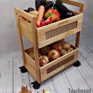 Touchwood FULL WOODEN RACK RECTANGULAR (HEAVY) 2 STEPS, (Item: code 111207)