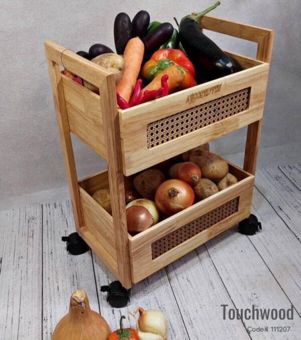 Touchwood FULL WOODEN RACK RECTANGULAR (HEAVY) 2 STEPS, (Item: code 111207)